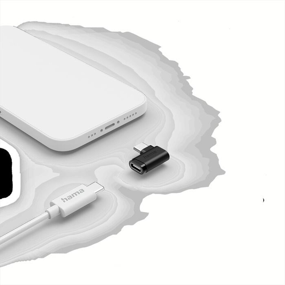 Immagine del prodotto HAMA - Set 2 adattatori USB Type C a 90&deg;-Nero