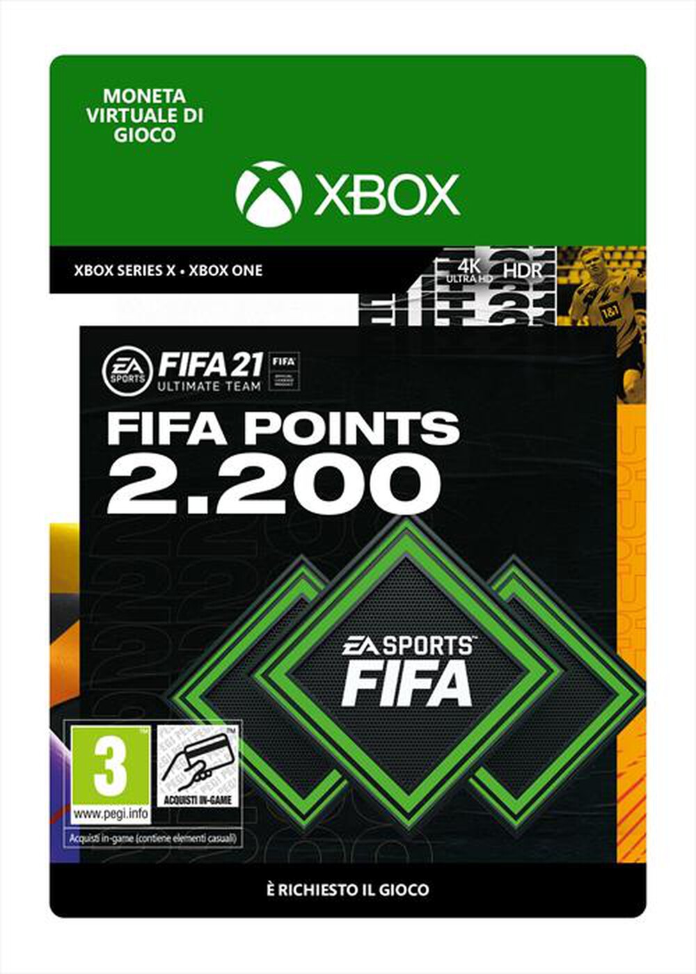 Immagine del prodotto MICROSOFT - FIFA 21 Ultimate Team 2200 Points