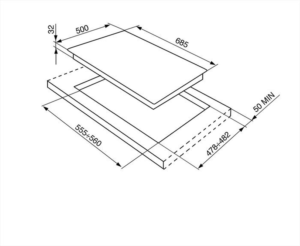 Immagine del prodotto SMEG - Piano cottura a gas SRV876AVOGH2 68,5cm-Avena