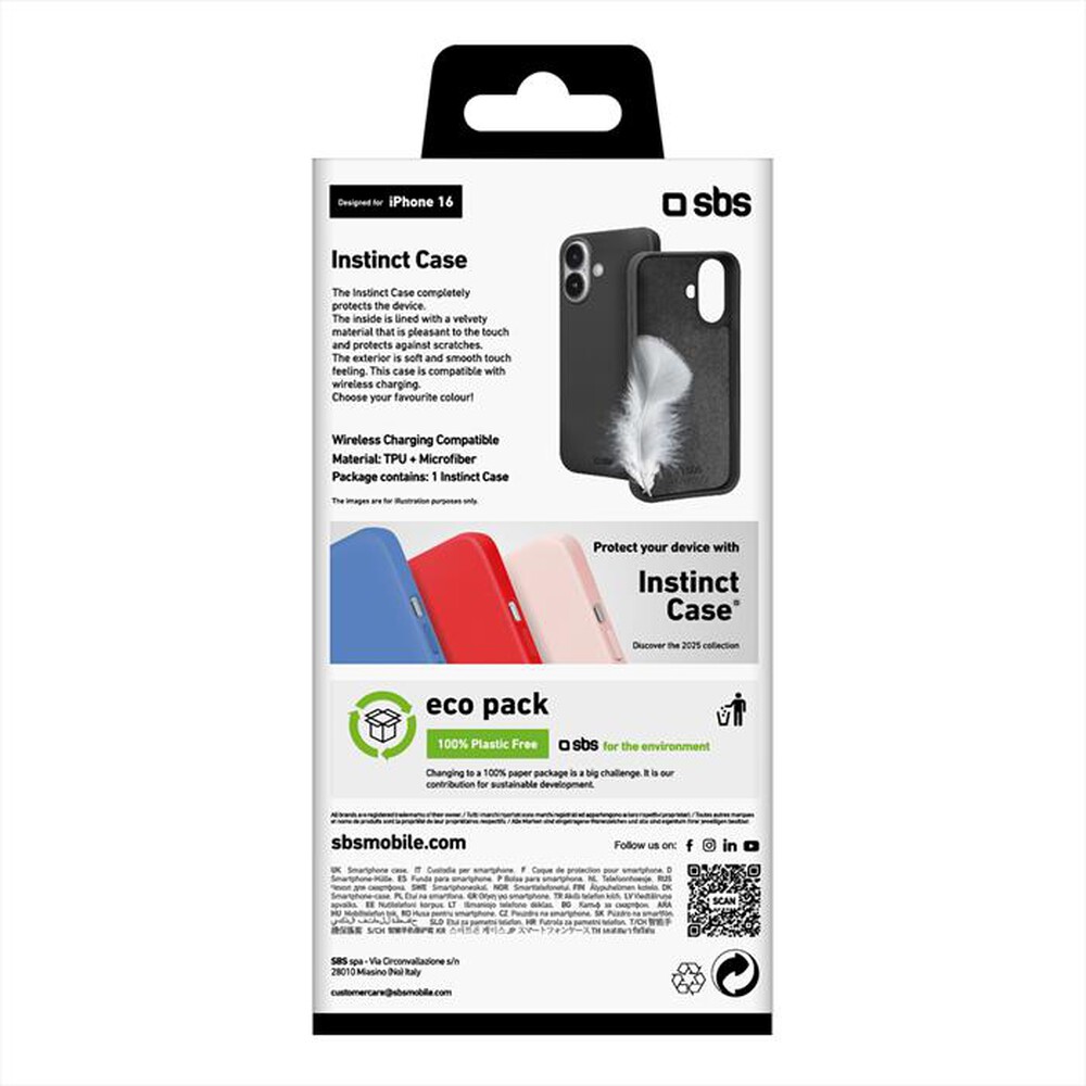 Immagine del prodotto SBS - Cover Instinct iPhone 16 TEINSTIP1661K-Nero
