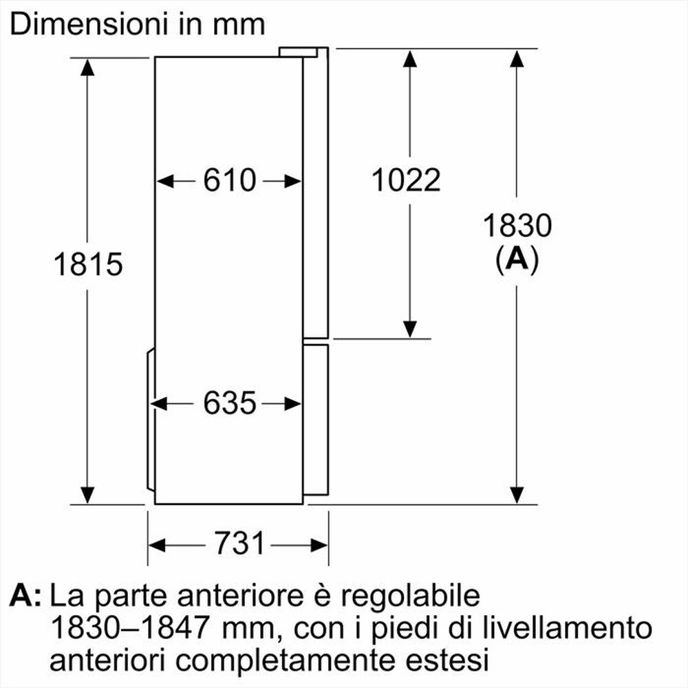 Immagine del prodotto BOSCH - Frigorifero Multidoor KFN96VPEA Classe E 183x91 cm-Acciaio anti-impronta