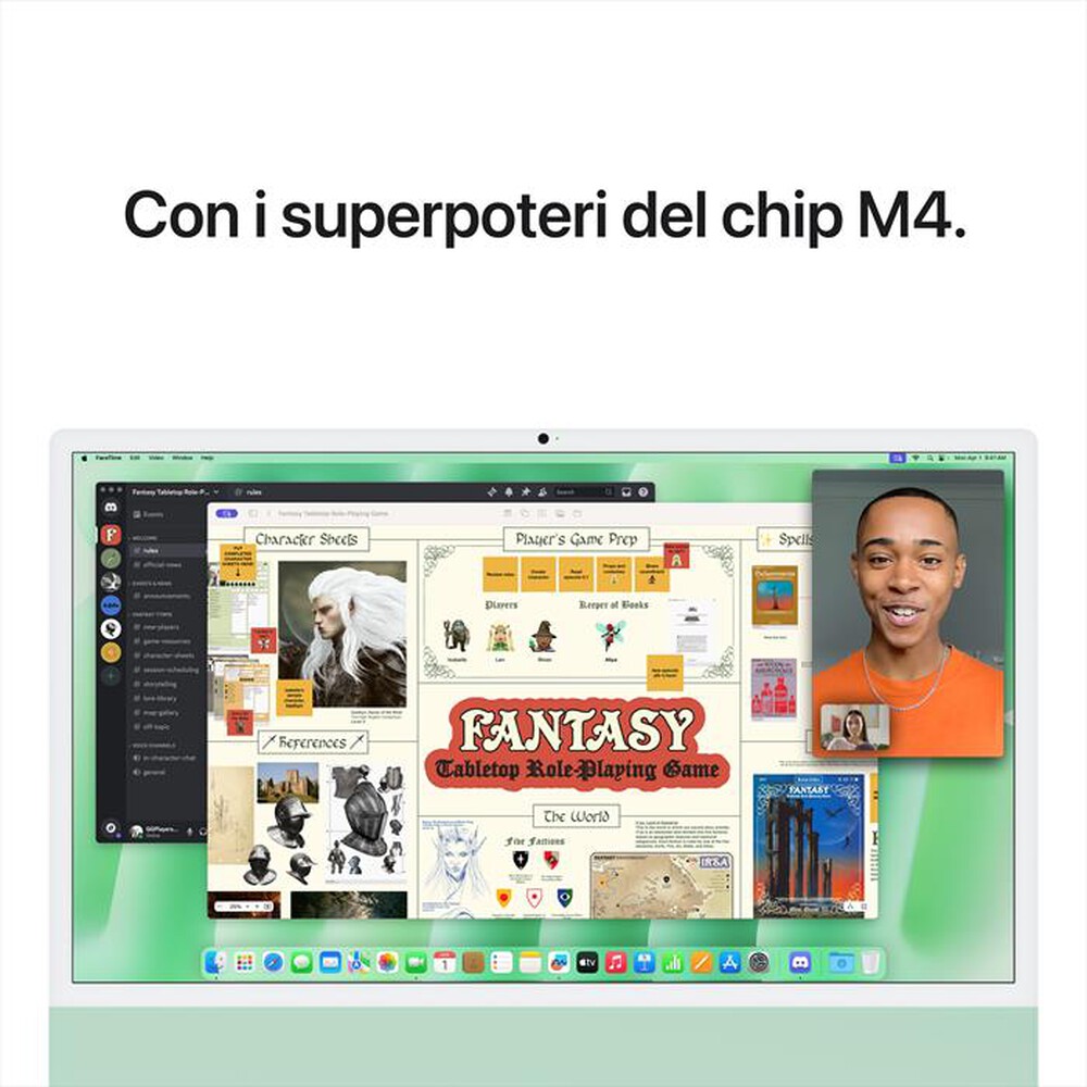 Immagine del prodotto APPLE - iMac Retina 24" 4.5K M4 Core 10 CPU 10 GPU 512GB-Verde