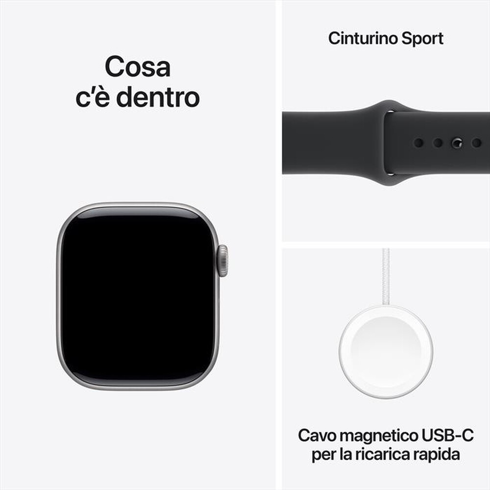 Immagine del prodotto APPLE - Watch Series 11 GPS + Cellular 42mm Alluminio-Grigio - Sport Band Nero - S/M