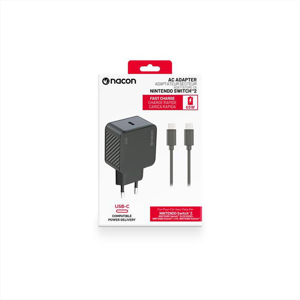Immagine del prodotto NACON - ADATTATORE AC SWITCH 2 E TUTTE, 65W, SWITCH 2-Nero