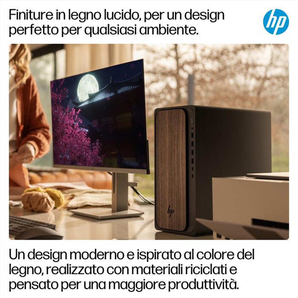 Immagine del prodotto HP - Desktop OMNIDESK AI M03-0014NL-Dark Wood