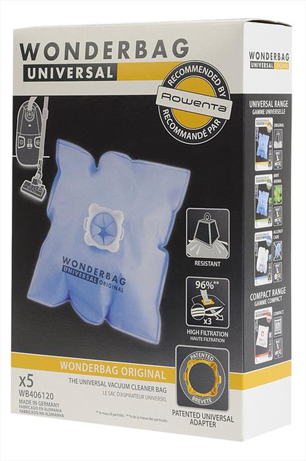 Immagine del prodotto ROWENTA - WB305120 Set 5 Sacchi Universali per Aspirapolvere