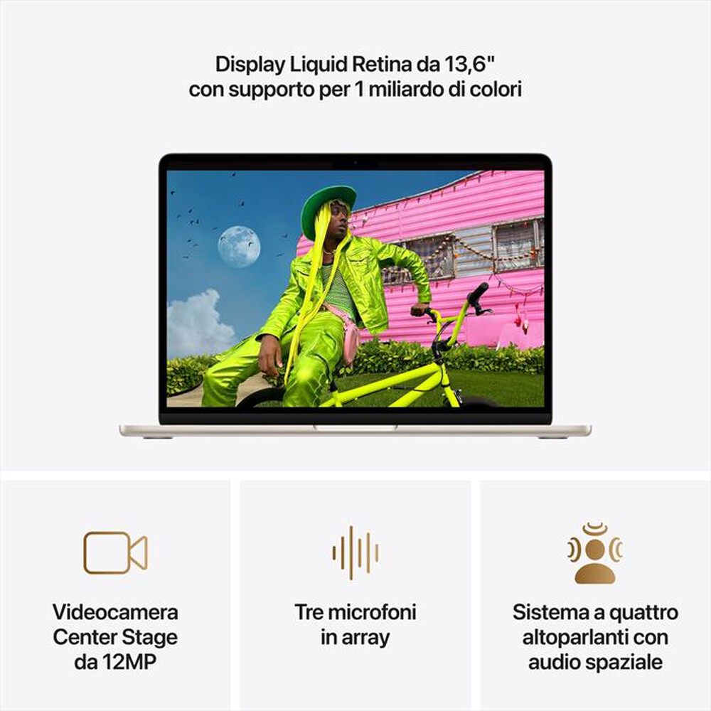 Immagine del prodotto APPLE - MacBook Air 13" M5 Core 10 CPU 10 GPU 16GB 1TB SSD-Galassia