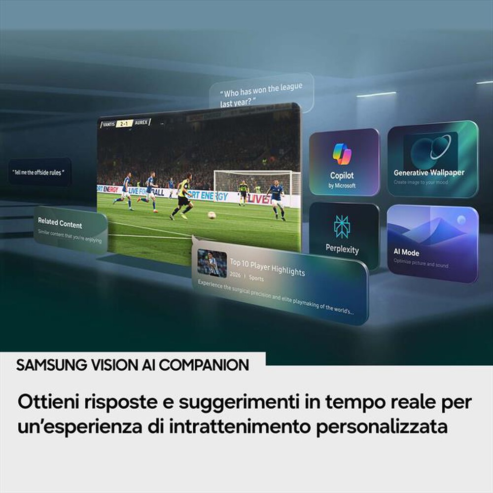 Immagine del prodotto SAMSUNG - Smart TV Mini LED 4K AI 50" UE50M70HAUXZT-Titan Grey