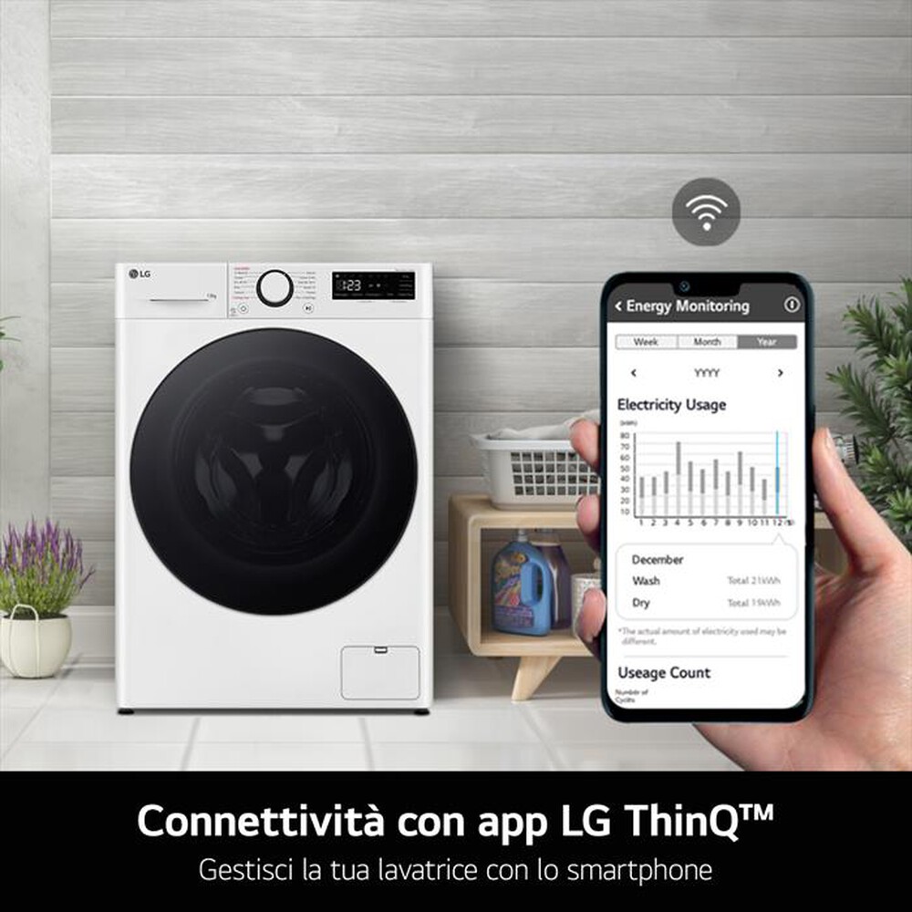 Immagine del prodotto LG - Lavatrice AI DD R7 F4R7010TSWG 10kg Classe A-Bianco