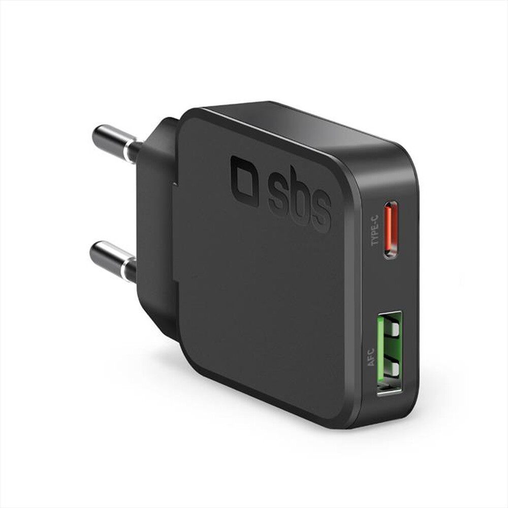 Immagine del prodotto SBS - Caricabatterie Slim 30W USB-A+ USB-C-Nera