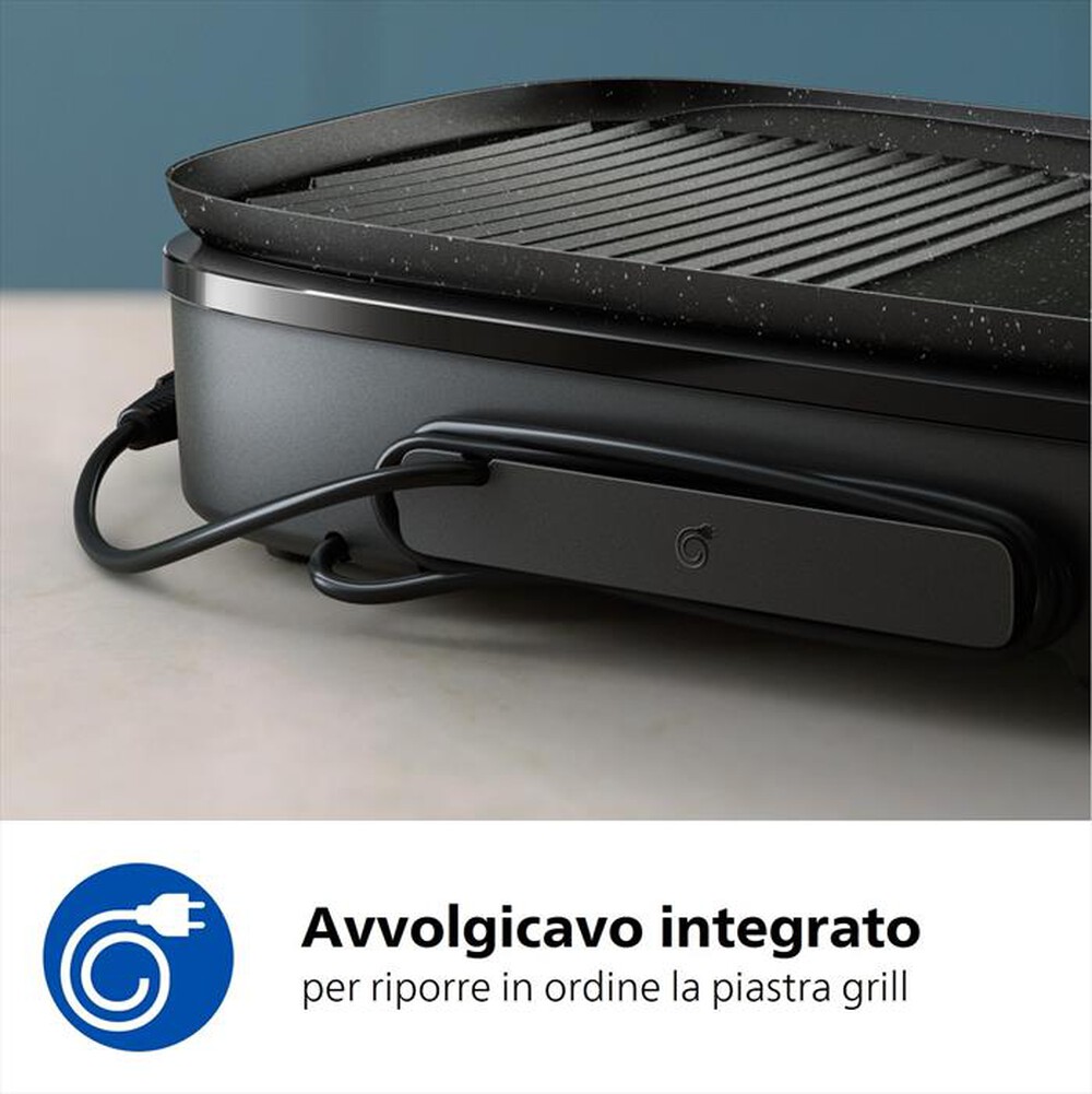 Immagine del prodotto PHILIPS - Grill da tavolo Serie 5000 HD6222/90-Alluminio