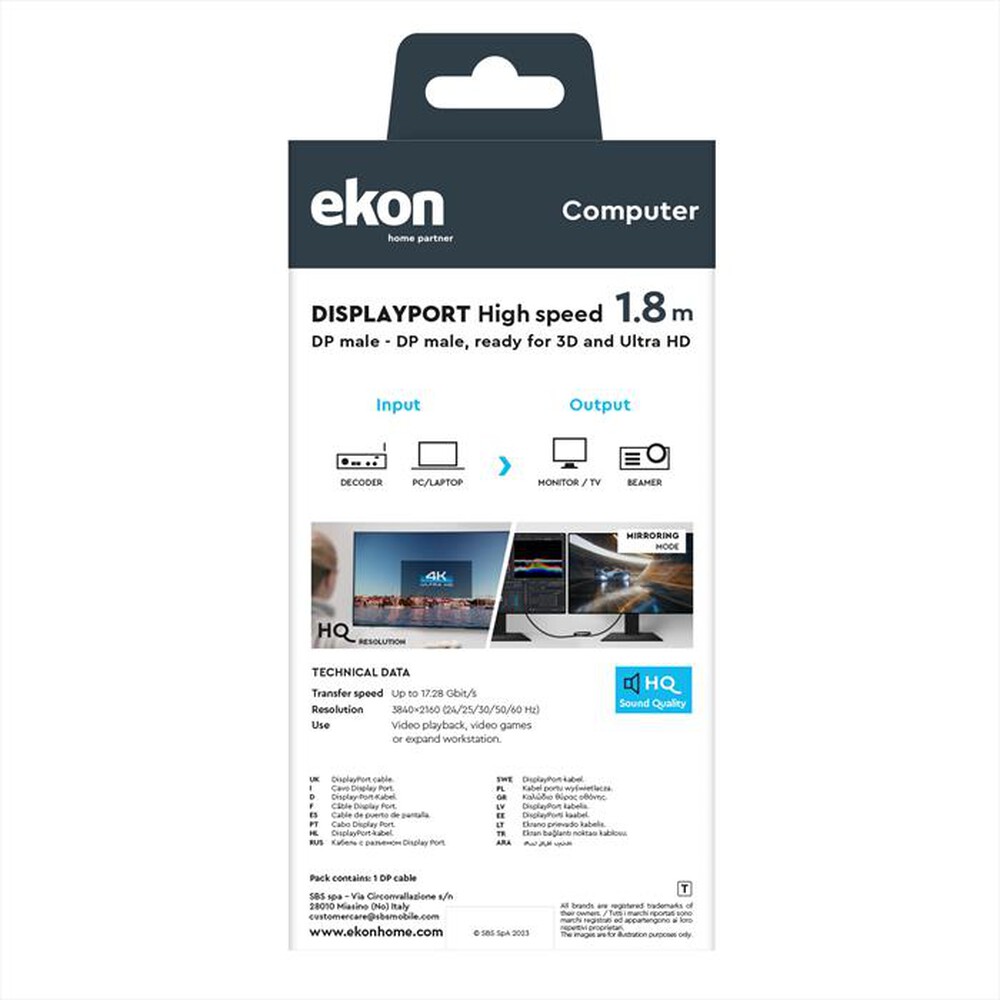 Immagine del prodotto SBS - ECITDPORT18MMK-Nero