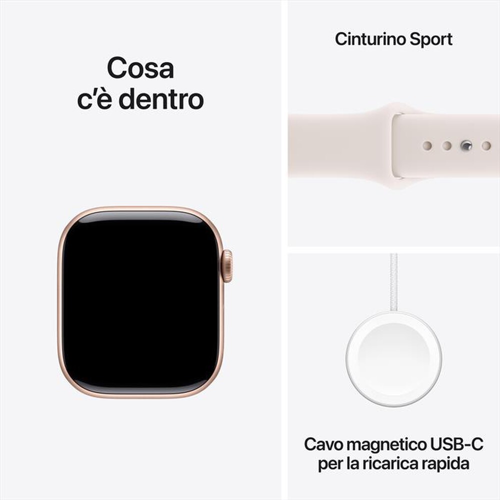 Immagine del prodotto APPLE - Watch Series 11 GPS + Cellular 42mm Alluminio-Oro Rosa - Band Rosa Fard M/L