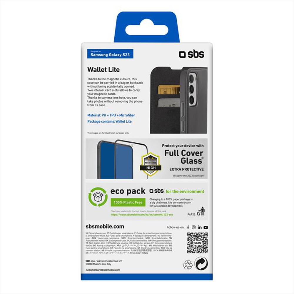 Immagine del prodotto SBS - Cover Wallet Lite TEBKLITESAS23K per Samsung S23-Nero