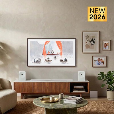 SAMSUNG - Smart TV The Frame Pro QLED 4K AI QE55LS03HWUXZT-Black