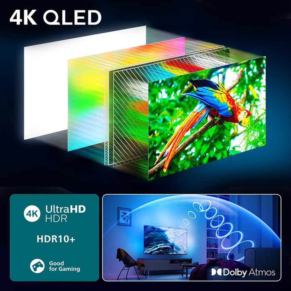 Immagine del prodotto PHILIPS - Smart TV QLED 4K 43" Ambilight 43PUS8600/12-Black
