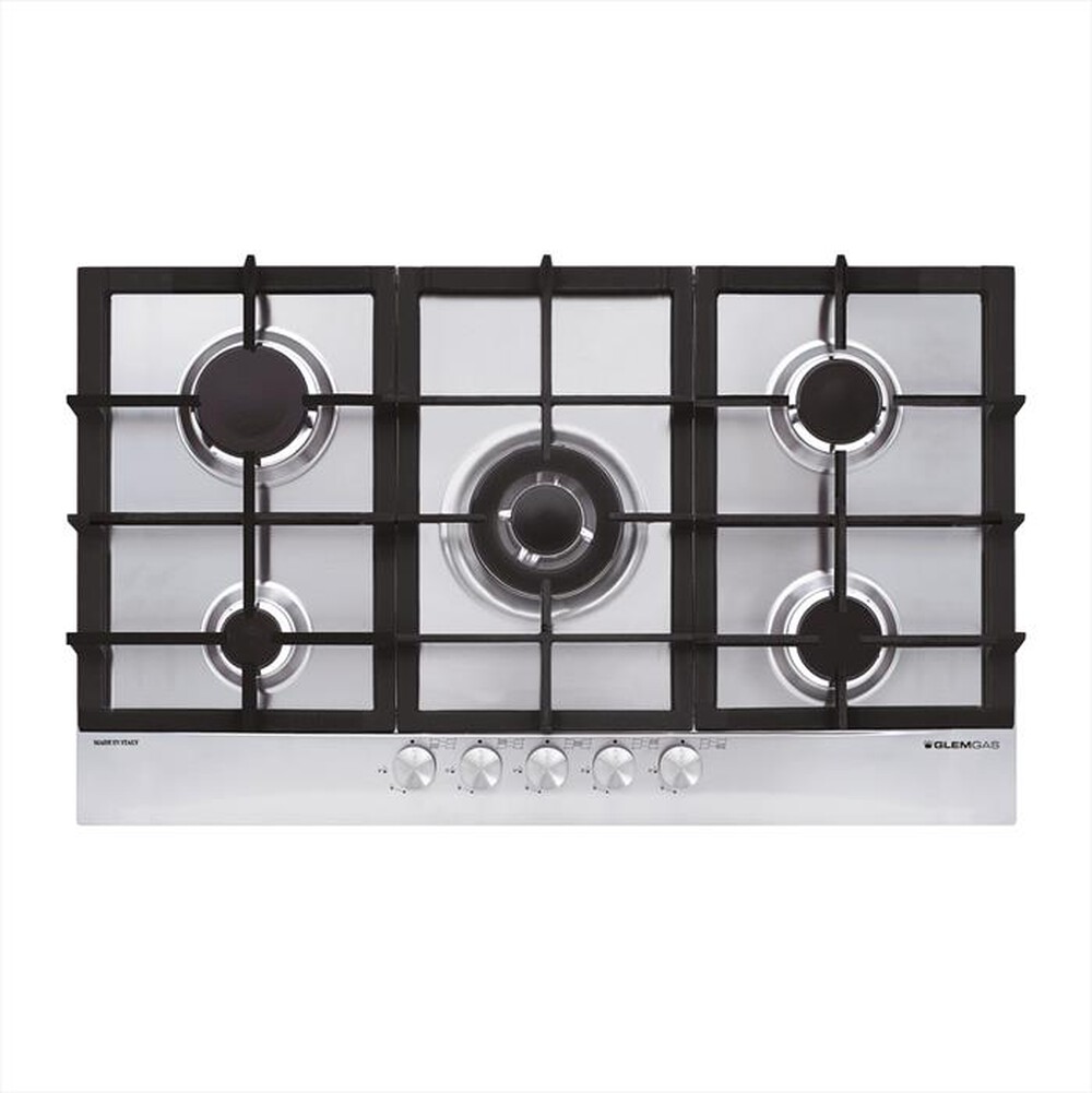 Immagine del prodotto GLEM GAS - Piano cottura a gas GT955HIX 5 fuochi 86cm-Acciaio Satinato