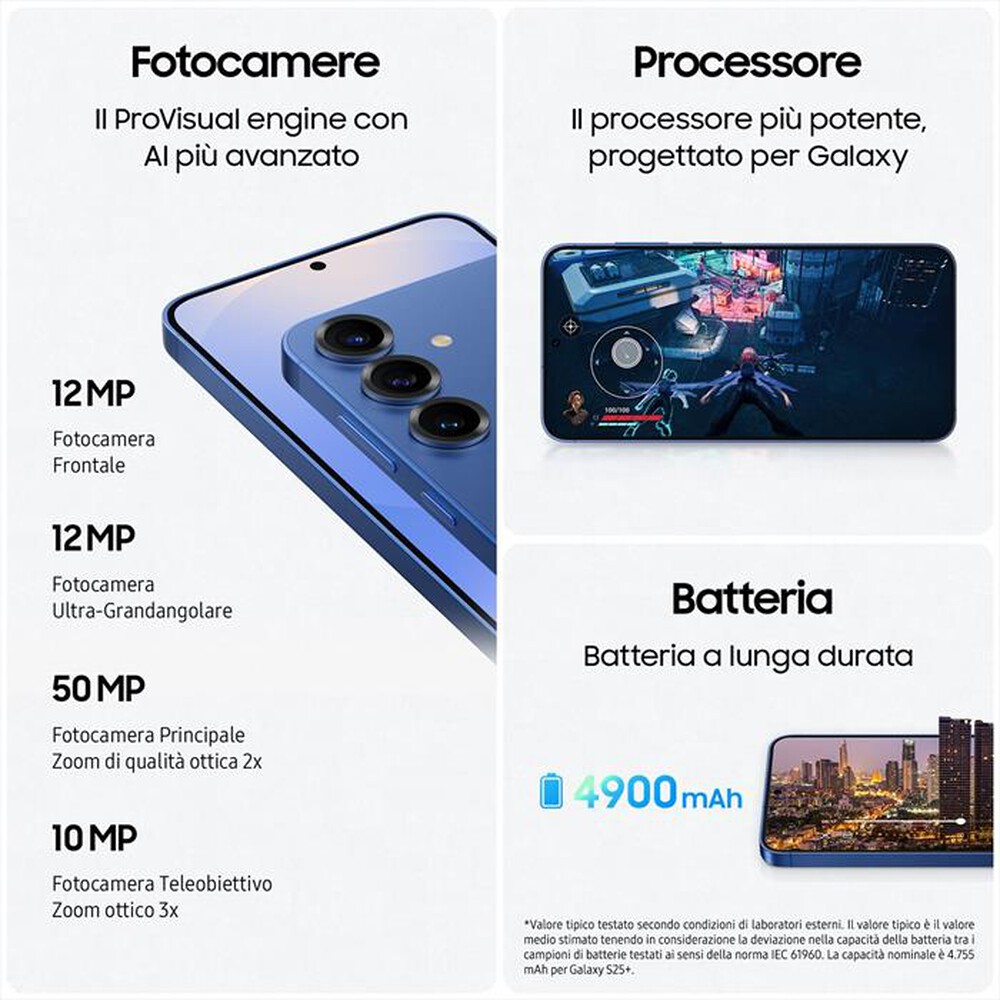 Immagine del prodotto SAMSUNG - Smartphone Galaxy S25+ 256GB-Silver Shadow
