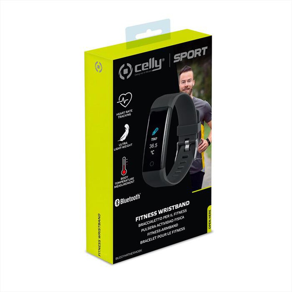 Immagine del prodotto CELLY - BUDDYHRTHERMOBK - FITNESS TRACKER HR THERMO-Nero/Silicone