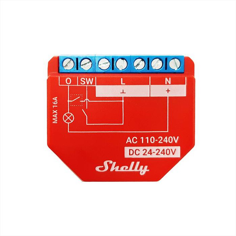 Immagine del prodotto SHELLY - Dispositivo Bluetooth e Wi-Fi PLUS 1PM-Red
