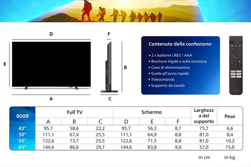 Immagine del prodotto PHILIPS - Smart TV LED UHD 4K 65" 65PUS8009/12-Black