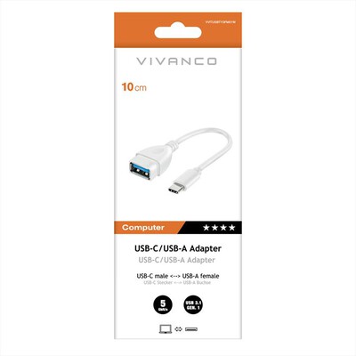 SBS - Cavo adattatore USB Tipo-C con connettore USB-C m-Bianco
