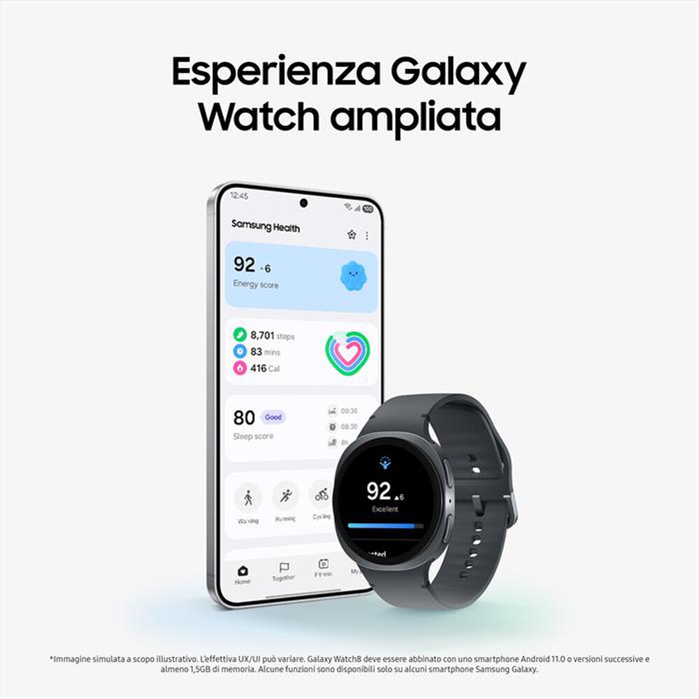 Immagine del prodotto SAMSUNG - Galaxy Watch8 40mm BT, 2+32GB-Silver