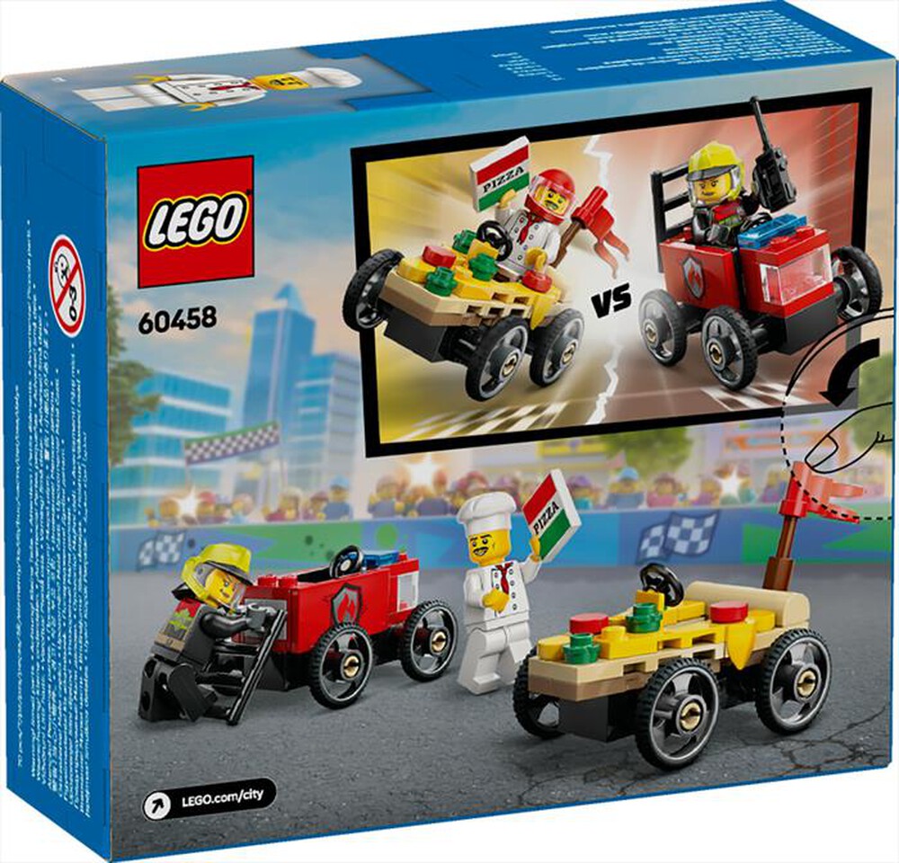 Immagine del prodotto LEGO - CITY Veicoli da corsa: pizzaiolo vs pompiere 60458