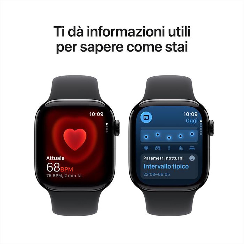 Immagine del prodotto APPLE - Watch Series 11 GPS 42mm Alluminio-Jet Black Sport Band Nero S/M