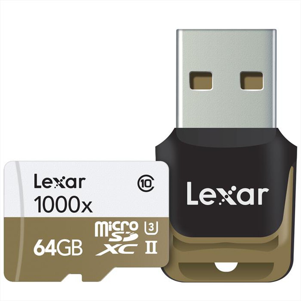 Immagine del prodotto LEXAR - MICROSDXC 1000X W/RE 64GB-GOLD/WHITE