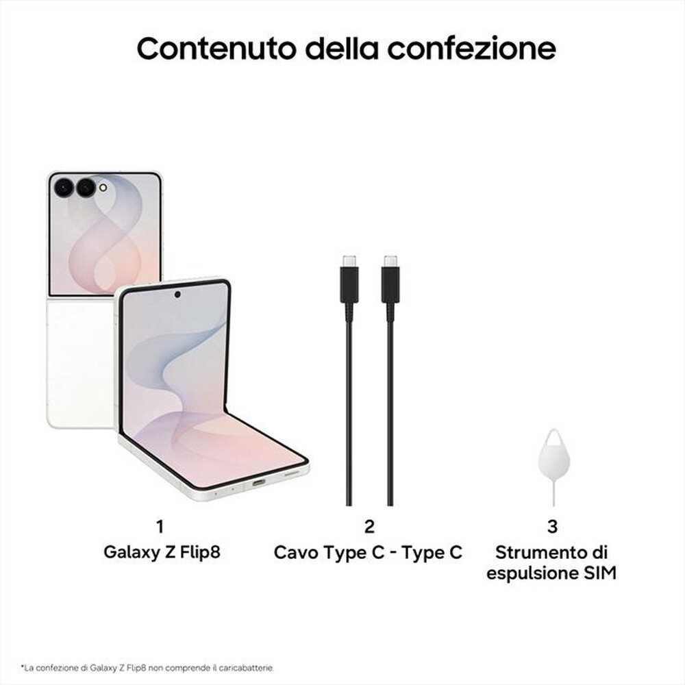 Immagine del prodotto SAMSUNG - Galaxy Z Flip8 12+512GB-Cream