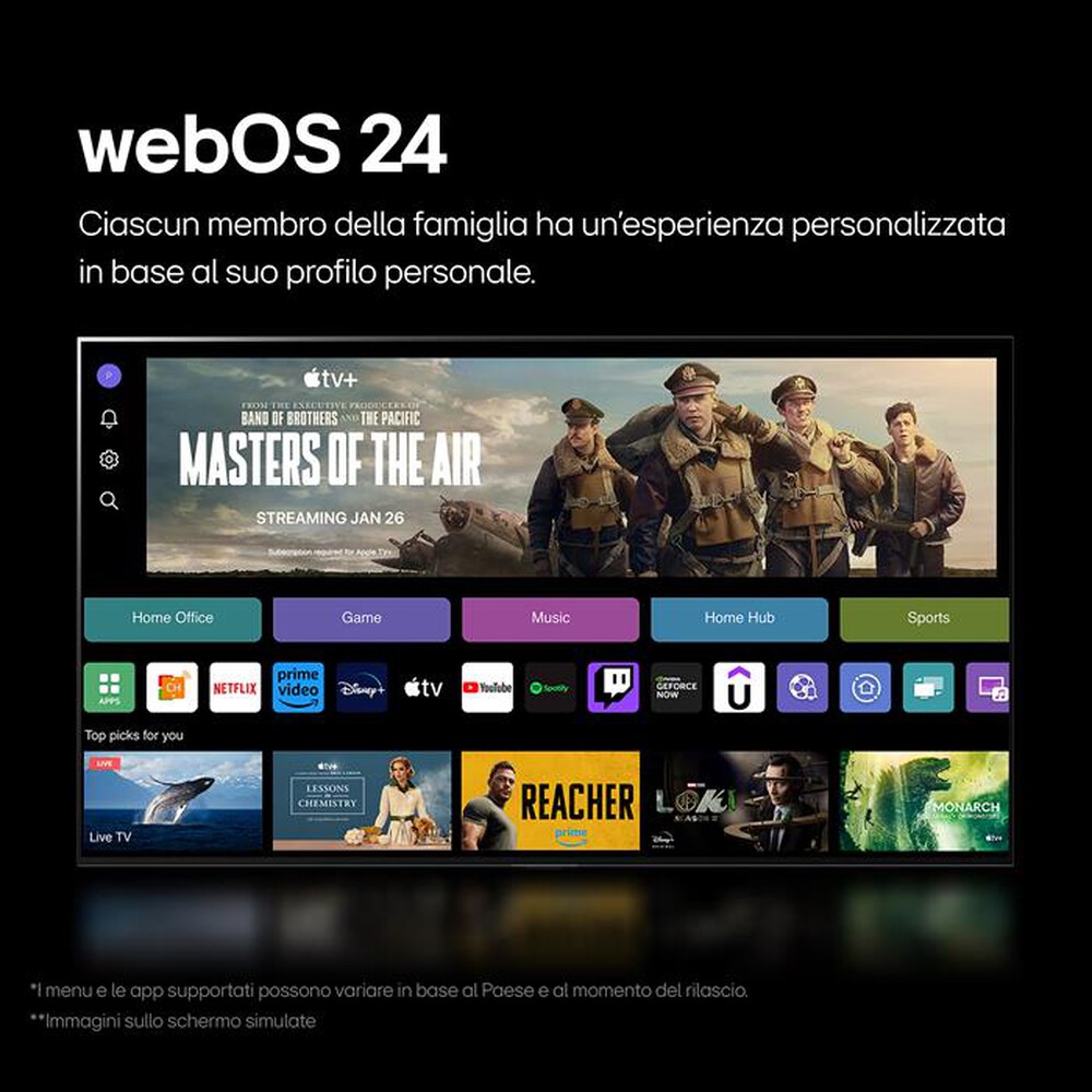 Immagine del prodotto LG - Smart TV OLED evo UHD 4K 83" Serie C4 OLED83C44LA-Marrone