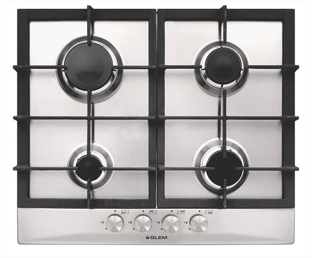 Immagine del prodotto GLEM GAS - Piano cottura a gas GT64HIX 4 fuochi 58,5cm-Inox