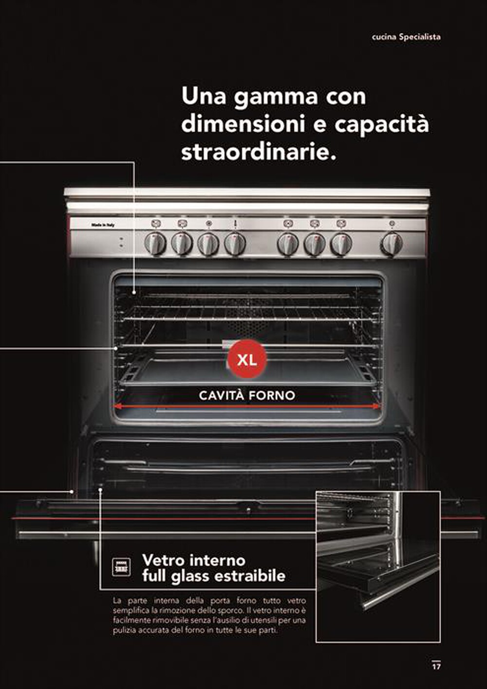 Immagine del prodotto GLEM GAS - Cucina a gas SB965MBK Classe A+-Nero Carbone