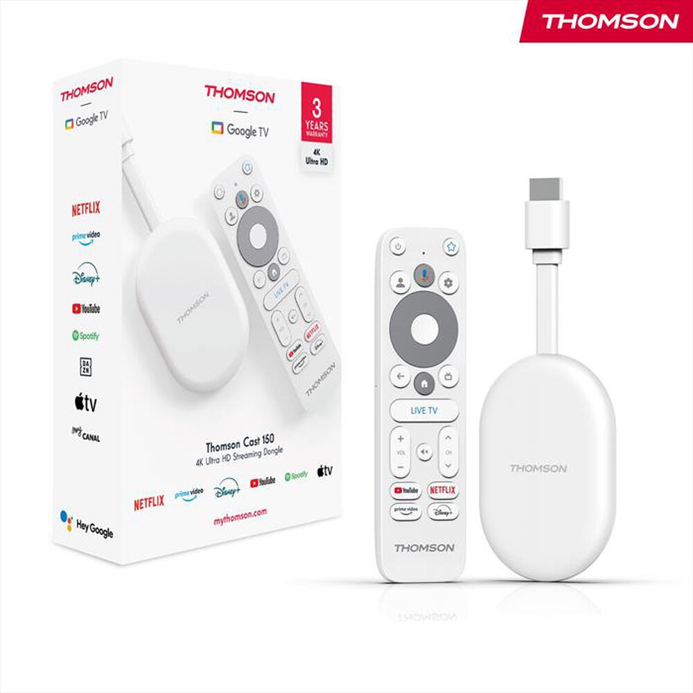 Immagine del prodotto THOMSON - 150 CAST STREAMING DONGLE 4K UHD-Bianco