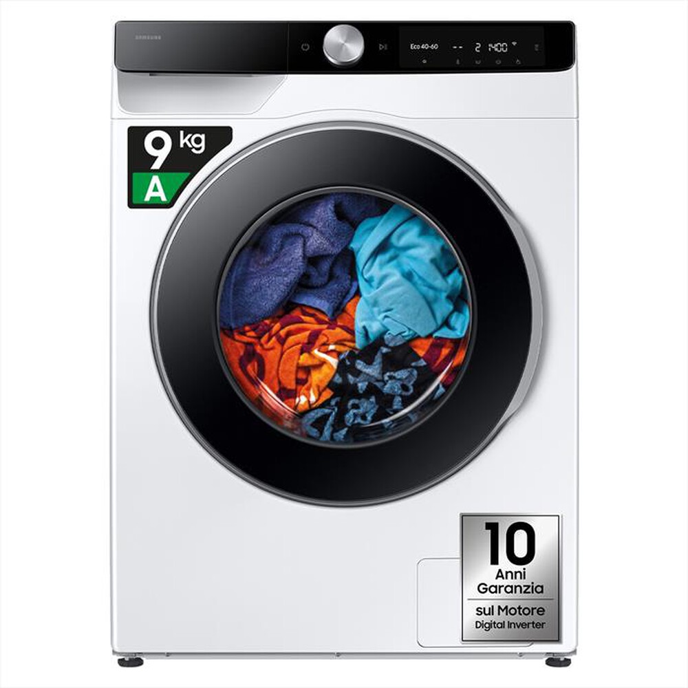 SAMSUNG - Lavatrice WW90DG6G94LKU3 9KG Classe A-bianca con obl&ograve; -pannello nero