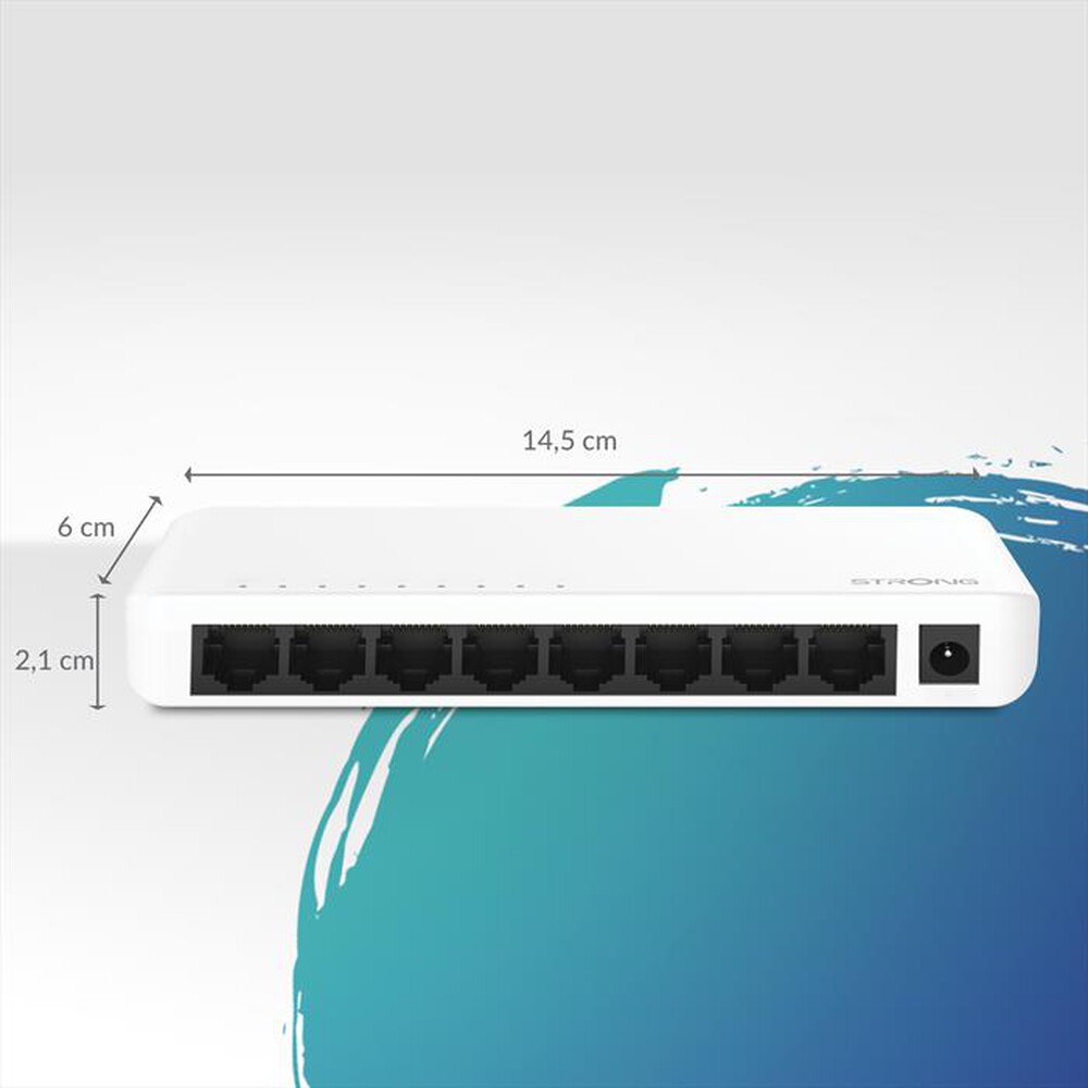 Immagine del prodotto STRONG - Switch Gigabit a 8 porte SW8000P-bianco