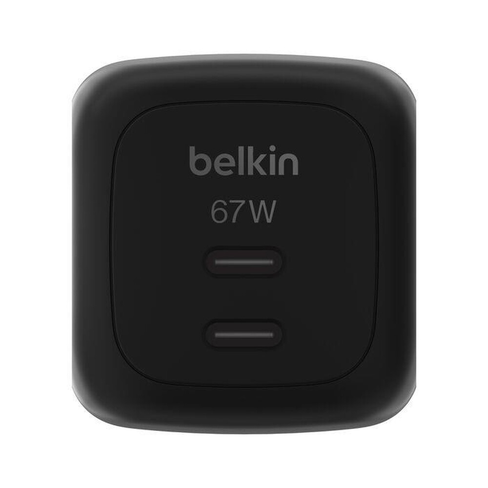 Immagine del prodotto BELKIN - Doppio caricabatteria da parete GAN USB-C da 67 W-Nero