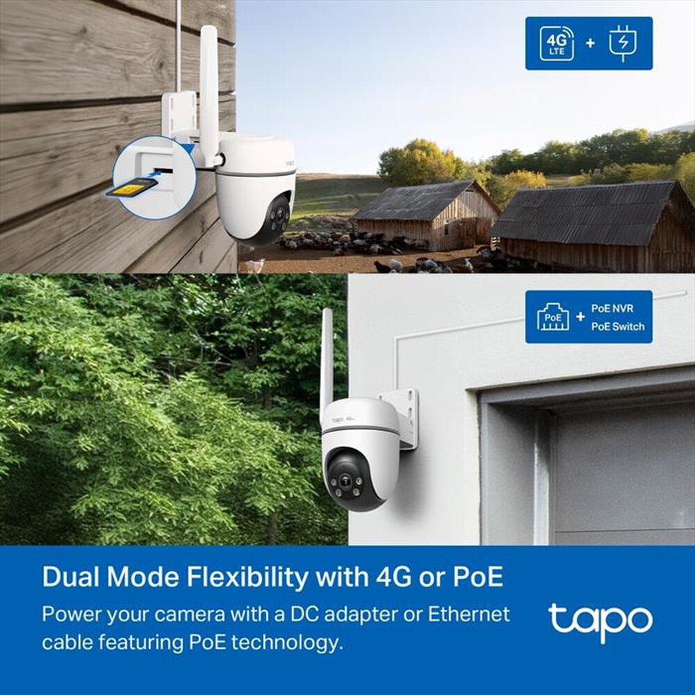 Immagine del prodotto TP-LINK - TW40GW TELECAMERA PAN/TILT OUTDOOR 4G LTE-Bianco