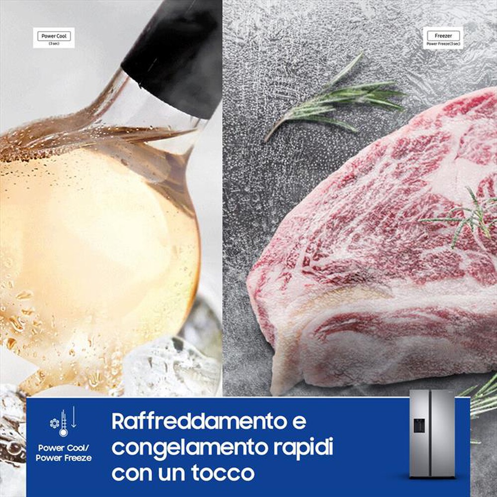 Immagine del prodotto SAMSUNG - Frigorifero side by side RS68A854CSL/EF Classe C-EZ Clean Steel