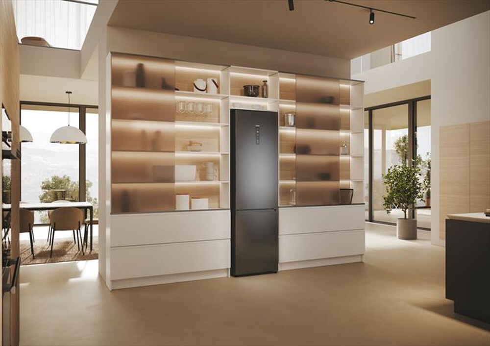 Immagine del prodotto HAIER - Frigorifero combinato HTR3518ENMX Classe C 406 lt-Nero