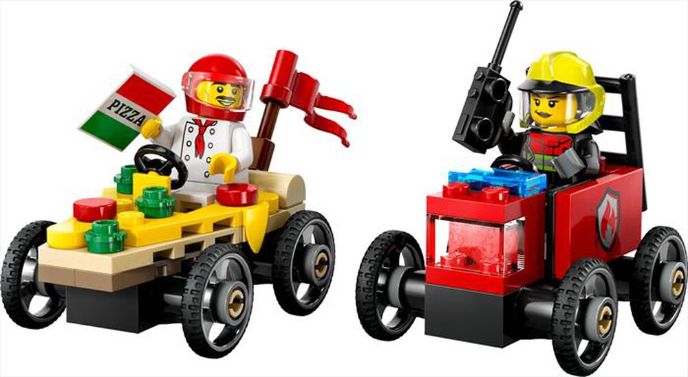 Immagine del prodotto LEGO - CITY Veicoli da corsa: pizzaiolo vs pompiere 60458