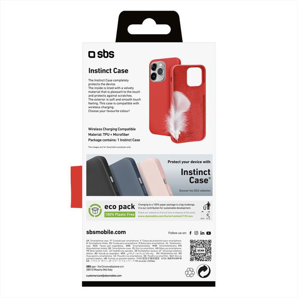 Immagine del prodotto SBS - Cover Instinct TEINSTIP1461PR per iPhone 14 Pro-Rosso