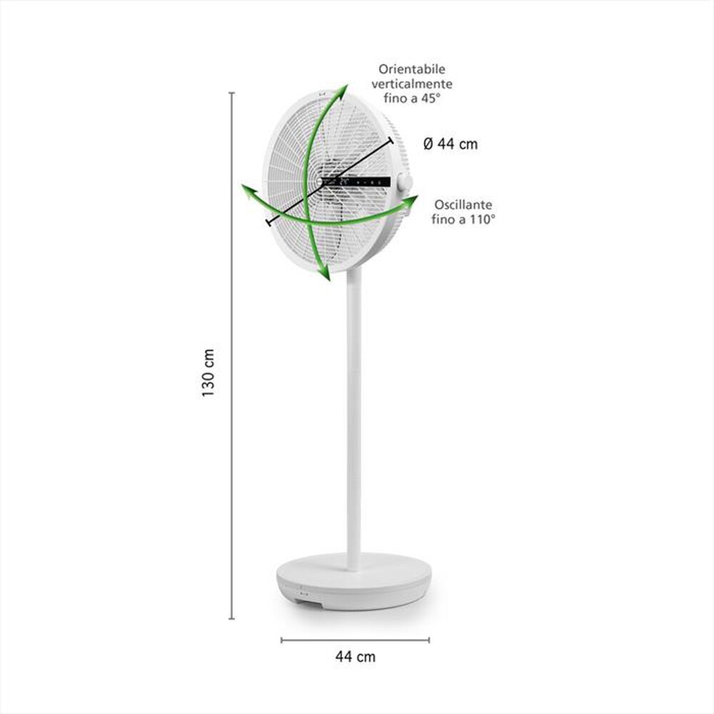 Immagine del prodotto MACOM - Ventilatore a piantana SMONTY-bianco