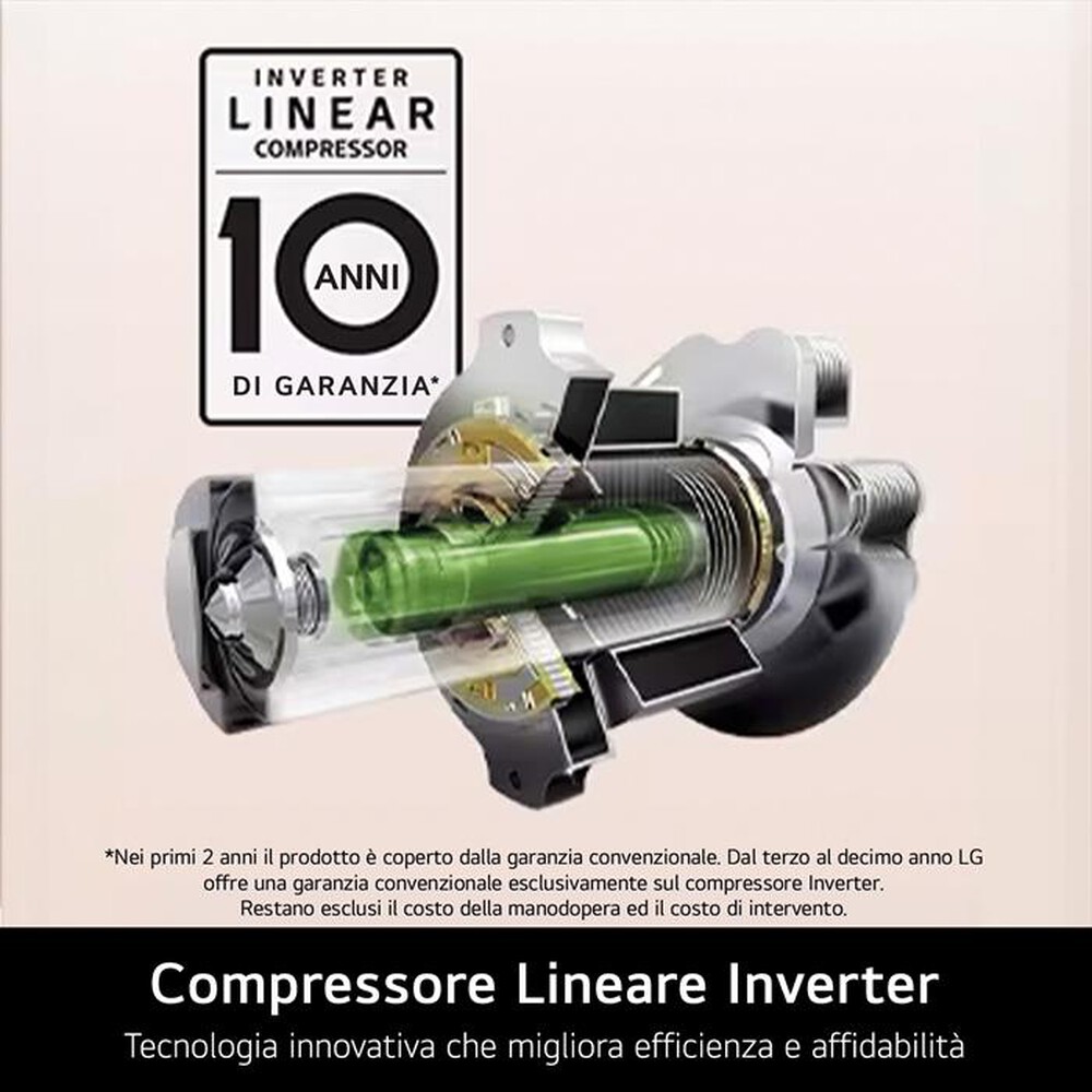 Immagine del prodotto LG - Frigorifero combinato GBP62PZNAC Classe A 384L-Stainless steel
