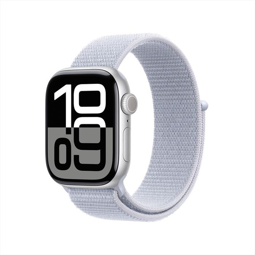 Immagine del prodotto APPLE - Watch Series 10 GPS 42mm Alluminio-Argento - Sport Loop Blu Cloud