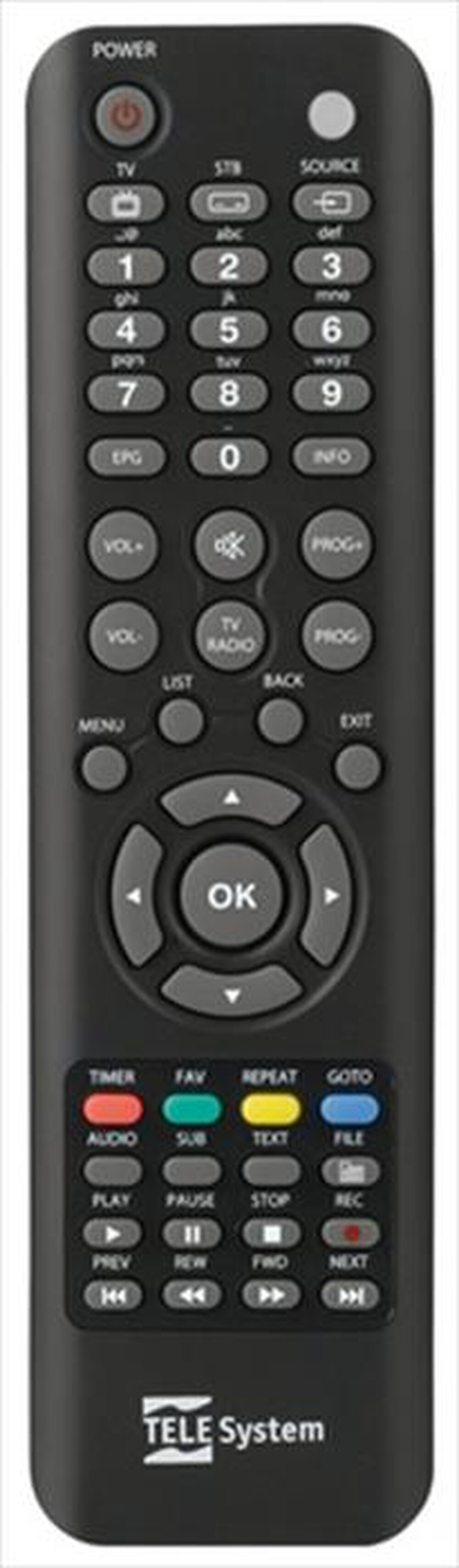 Immagine del prodotto TELESYSTEM - Telecomando All in One-Nero