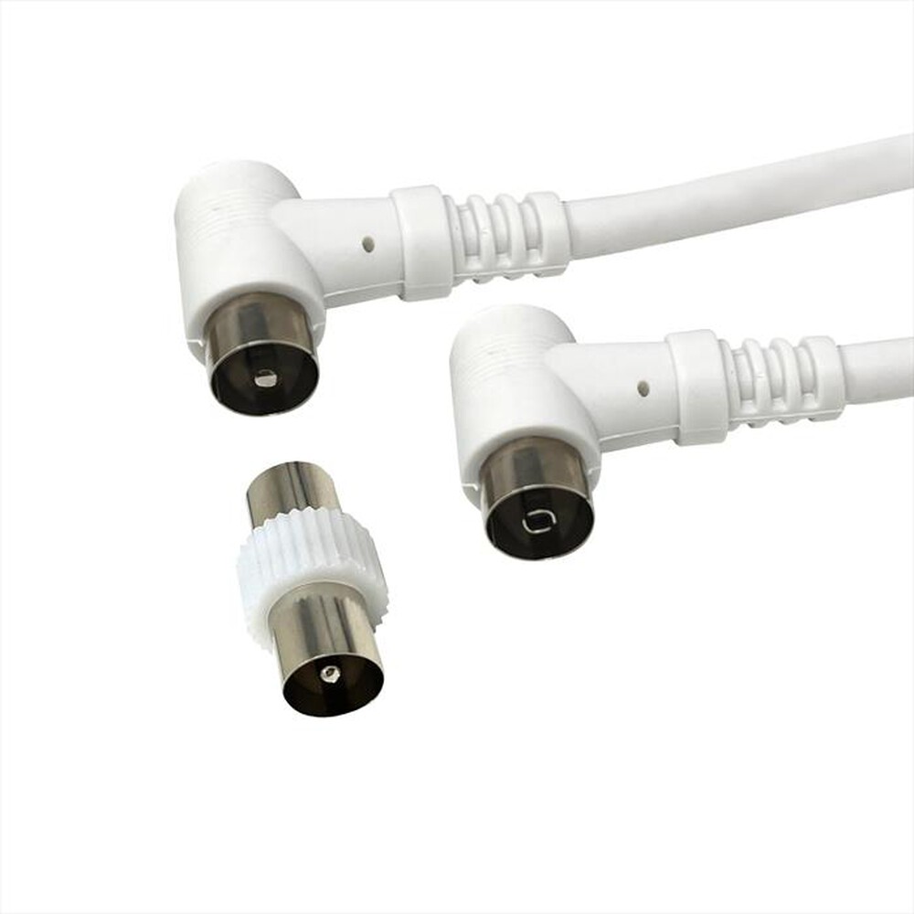 Immagine del prodotto GBC - CAVO ANTENNA TV 1,5M BIANCO CON ADATTATORE-Bianco