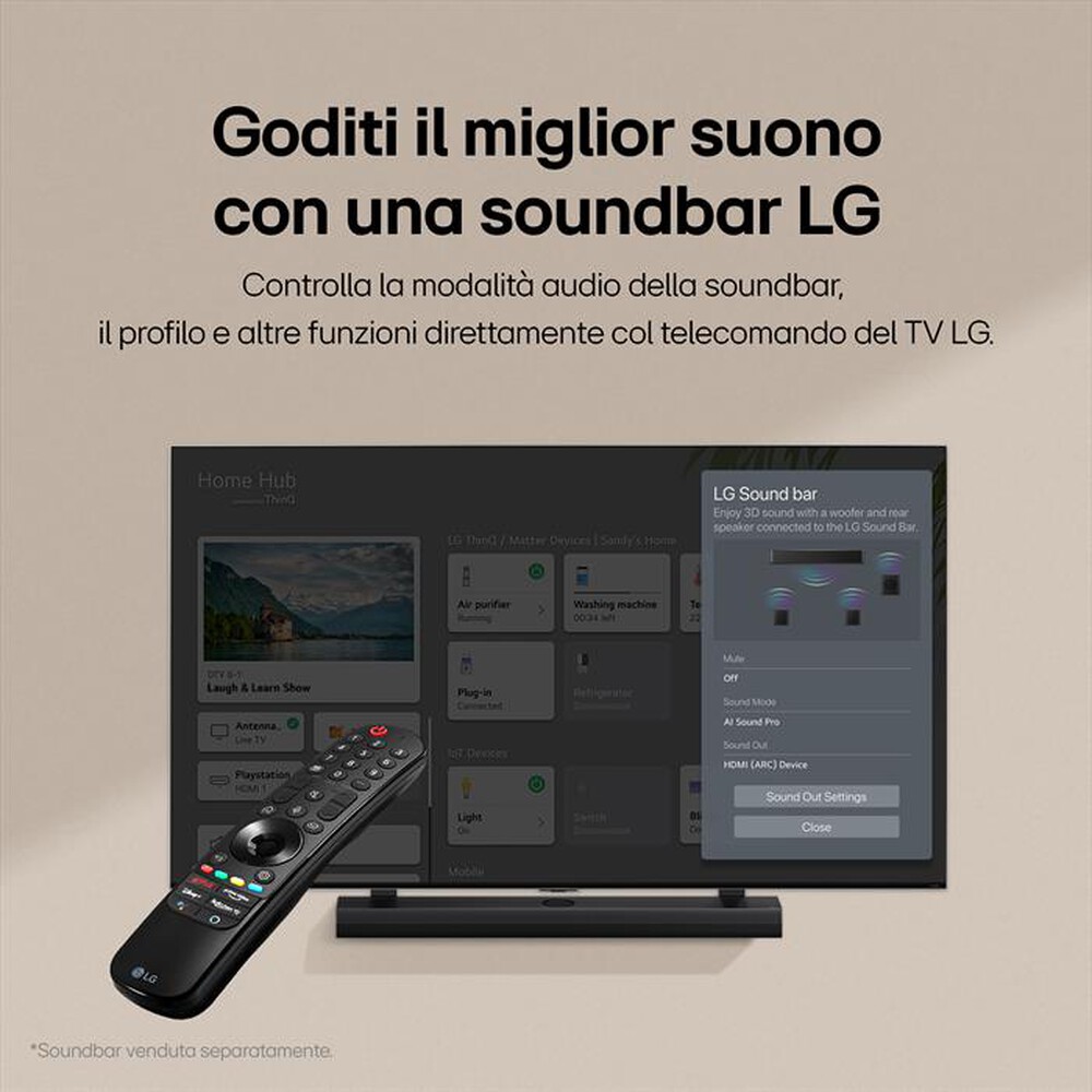 Immagine del prodotto LG - Smart TV QNED Serie 80 UHD 4K 65" 65QNED80T6A-Blu