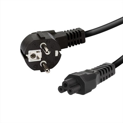 SBS - Power supply cable,IEC 320 C5 3pin socket,1,8m-Nero